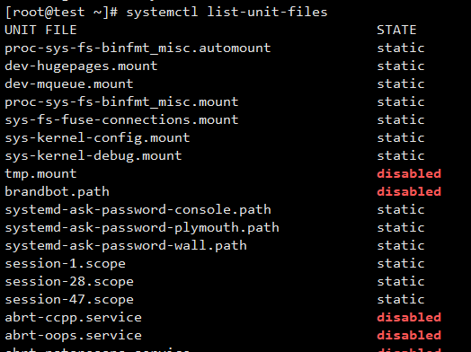 centos7添加、取消、查看开机启动项命令